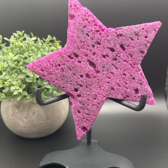 Honeycomb Ruby Star Carving UV Crystal Reiki - Picture 3 of 5